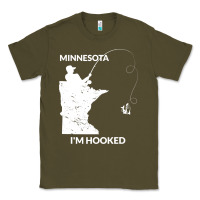 Army Green MN Minnesota Fishing T Gift for Fishermen and Anglers Classic Tee - longCreatives