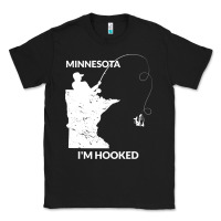 Black MN Minnesota Fishing T Gift for Fishermen and Anglers Classic Tee - longCreatives