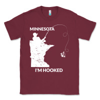 Burgundy MN Minnesota Fishing T Gift for Fishermen and Anglers Classic Tee - longCreatives