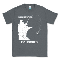 Charcoal Heather MN Minnesota Fishing T Gift for Fishermen and Anglers Classic Tee - longCreatives