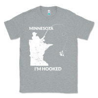 Heather Grey MN Minnesota Fishing T Gift for Fishermen and Anglers Classic Tee - longCreatives