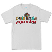 Dove Grey christmas for god so loved john 3 16 Premium Tee - Jasminsmagicworld