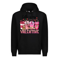 Black Coffee Is MY Valentine Premium Hoodie - CowhideDigitalArt