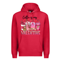 Cardinal Coffee Is MY Valentine Premium Hoodie - CowhideDigitalArt