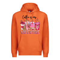 Carrot Coffee Is MY Valentine Premium Hoodie - CowhideDigitalArt