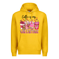 Lemon Coffee Is MY Valentine Premium Hoodie - CowhideDigitalArt