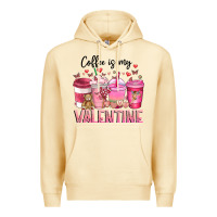 Pina Colada Coffee Is MY Valentine Premium Hoodie - CowhideDigitalArt