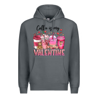 Rock Coffee Is MY Valentine Premium Hoodie - CowhideDigitalArt