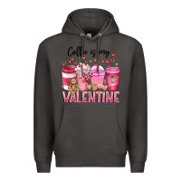 Smoke Coffee Is MY Valentine Premium Hoodie - CowhideDigitalArt