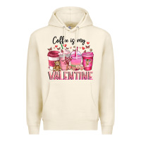 Tofu Coffee Is MY Valentine Premium Hoodie - CowhideDigitalArt
