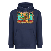 Navy taco tribe western background Heavyweight Hoodie - BarkalooDesign