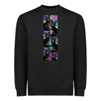 Black Black Cat Halloween Heavyweight Sweatshirt - LillyAllenDesigns