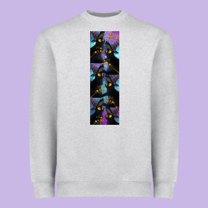 Black Cat Halloween Heavyweight Sweatshirt Designed By Lillyallendesigns