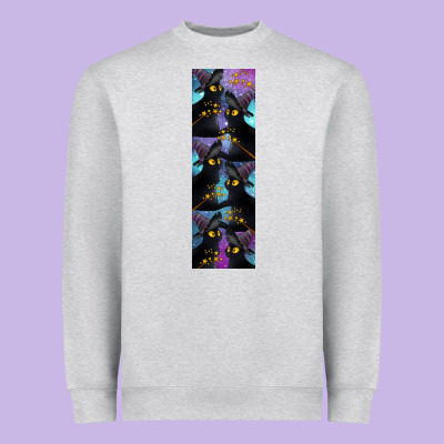 Black Cat Halloween Heavyweight Sweatshirt Designed By Lillyallendesigns