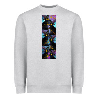 Heather Grey Black Cat Halloween Heavyweight Sweatshirt - LillyAllenDesigns