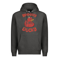 Charcoal Heather spooky devil rubber duck halloween Premium Hoodie - longCreatives