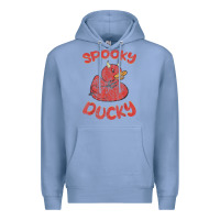 Colony Blue spooky devil rubber duck halloween Premium Hoodie - longCreatives