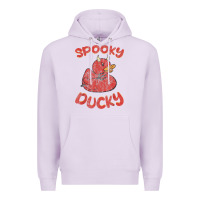 Lilac spooky devil rubber duck halloween Premium Hoodie - longCreatives