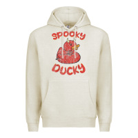 Oatmeal Heather spooky devil rubber duck halloween Premium Hoodie - longCreatives