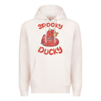 Pale Pink spooky devil rubber duck halloween Premium Hoodie - longCreatives