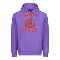 Purple spooky devil rubber duck halloween Premium Hoodie - longCreatives