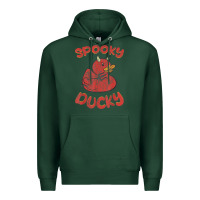 Sports Green spooky devil rubber duck halloween Premium Hoodie - longCreatives