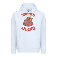 White spooky devil rubber duck halloween Premium Hoodie - longCreatives