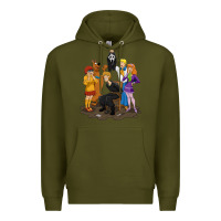 Army Green surprise!  scooby dog with friends funny halloween Premium Hoodie - longCreatives