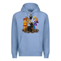 Colony Blue surprise!  scooby dog with friends funny halloween Premium Hoodie - longCreatives