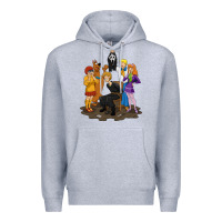 Heather Grey surprise!  scooby dog with friends funny halloween Premium Hoodie - longCreatives