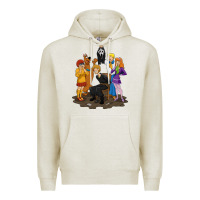 Oatmeal Heather surprise!  scooby dog with friends funny halloween Premium Hoodie - longCreatives