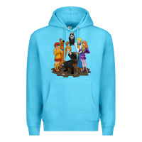 Ocean Blue surprise!  scooby dog with friends funny halloween Premium Hoodie - longCreatives