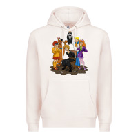 Pale Pink surprise!  scooby dog with friends funny halloween Premium Hoodie - longCreatives