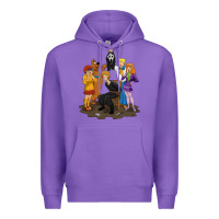 Purple surprise!  scooby dog with friends funny halloween Premium Hoodie - longCreatives