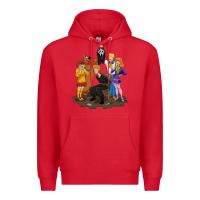 Red surprise!  scooby dog with friends funny halloween Premium Hoodie - longCreatives