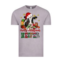 Vintage Zinc merry christmas heifer cow Vintage Tee - CowGirlArtShop