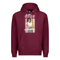 Burgundy Matt Dillon - Retro Aesthetic Design Premium Hoodie - longCreatives