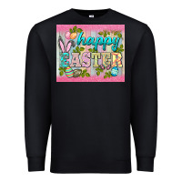 Black happy easter mousepad Premium Sweatshirt - BarkalooDesign