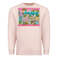 Pale Pink happy easter mousepad Premium Sweatshirt - BarkalooDesign