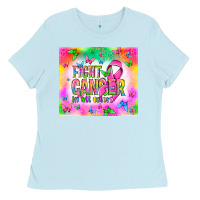 Baby Blue Fight Cancer in all colors Ladies Tee - NancyCooperArtShop