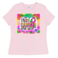 Bubblegum Pink Fight Cancer in all colors Ladies Tee - NancyCooperArtShop