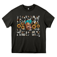 Asphalt howdy heıfer Heavy Core Tee - JahusDesignShop