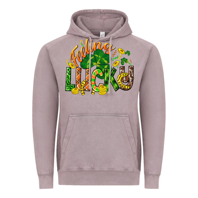 Feeling Lucky St. Patrick's Day Vintage Hoodie by CowGirlArtShop | Teevron