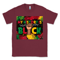 Burgundy my history is black Classic Tee - TumblerDesignByShophia