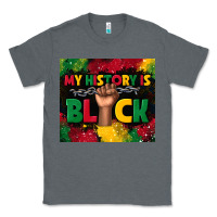 Charcoal Heather my history is black Classic Tee - TumblerDesignByShophia