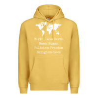 Antique Gold birthplace earth race human politics freedom religion love t shirt Premium Hoodie - longCreatives