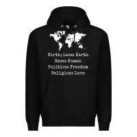 Black birthplace earth race human politics freedom religion love t shirt Premium Hoodie - longCreatives