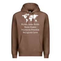 Chestnut birthplace earth race human politics freedom religion love t shirt Premium Hoodie - longCreatives