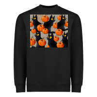 Black black cat with pumpkins tumbler Heavyweight Sweatshirt - LillyAllenDesigns
