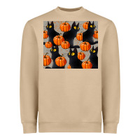 Mushroom black cat with pumpkins tumbler Heavyweight Sweatshirt - LillyAllenDesigns